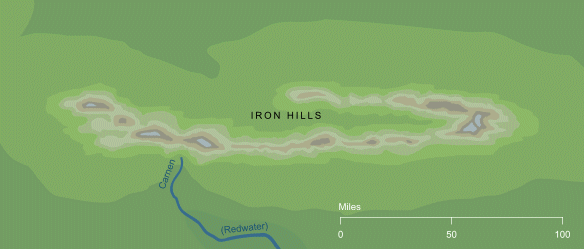 Map of the Iron Hills