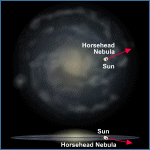 Relative Galactic Position of the Horsehead Nebula