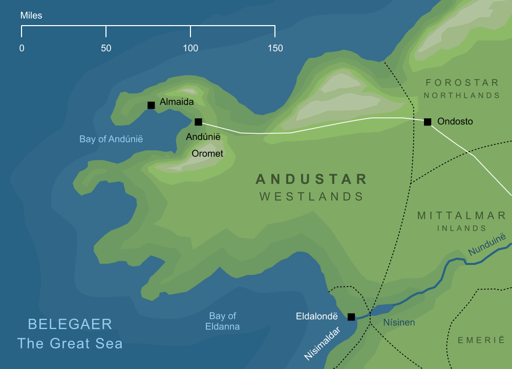 Map of the Andustar