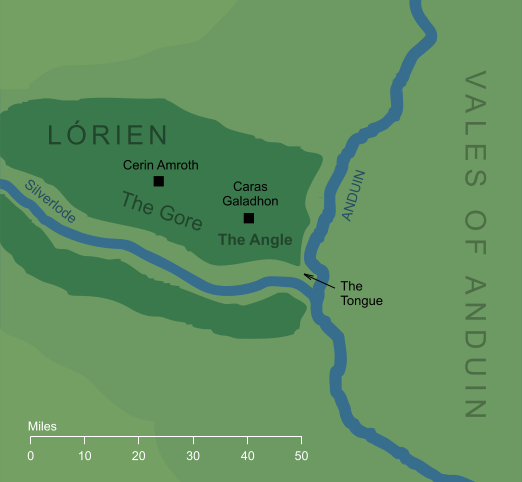 Map of the Angle of Lórien
