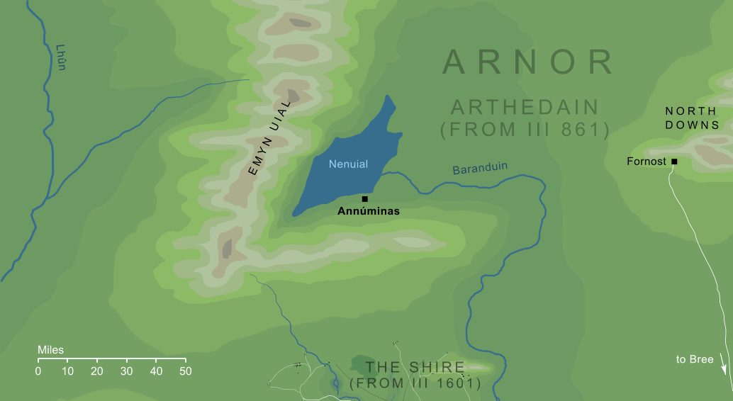 Map of Annúminas