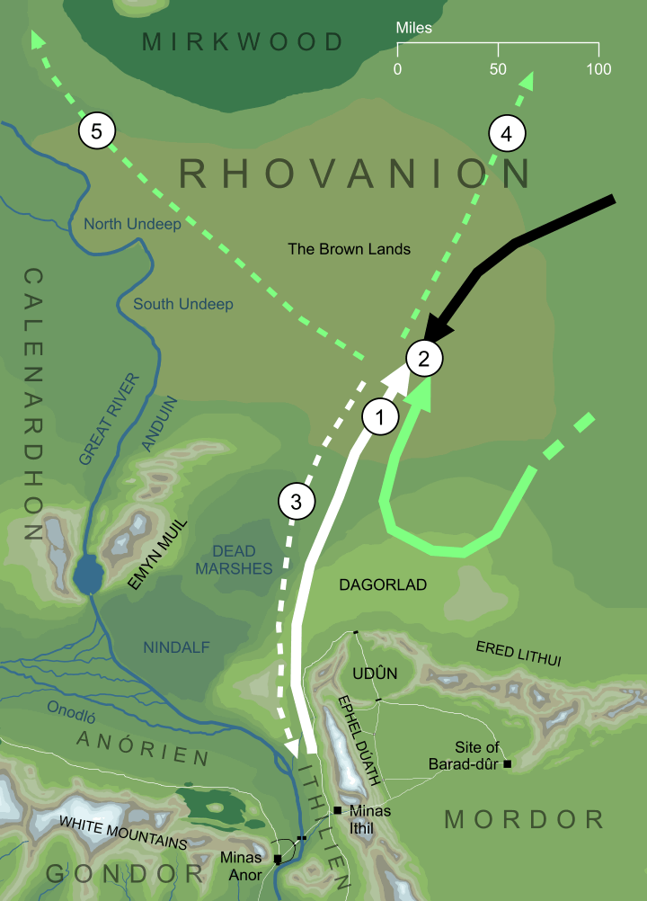 Map of the Battle of the Plains