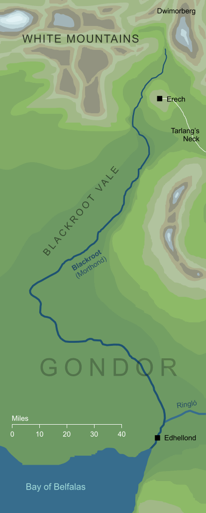 Map of the river Blackroot