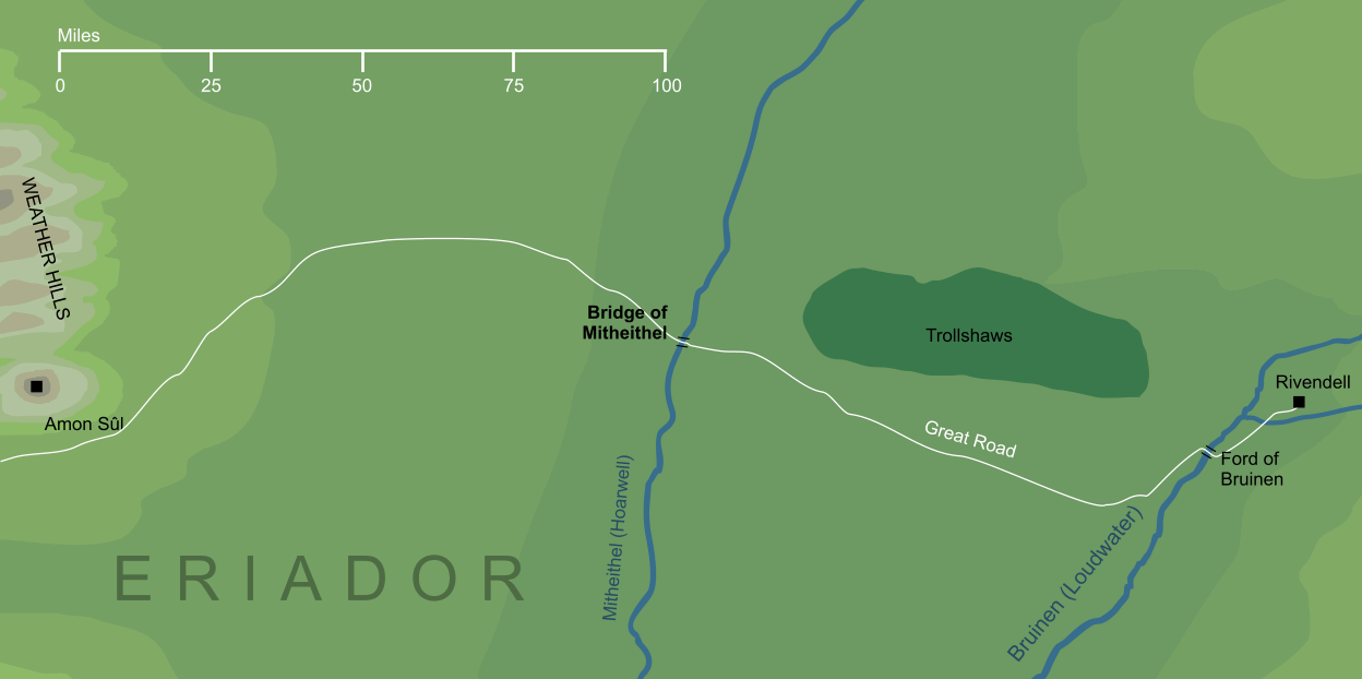 Map of the Bridge of Mitheithel