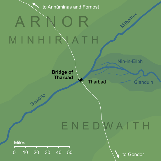 Map of the Bridge of Tharbad