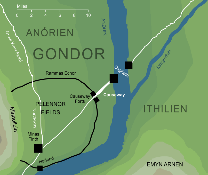 Map of the Causeway of Gondor