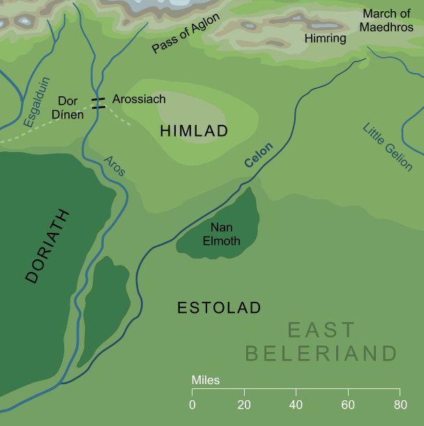 Map of the river Celon