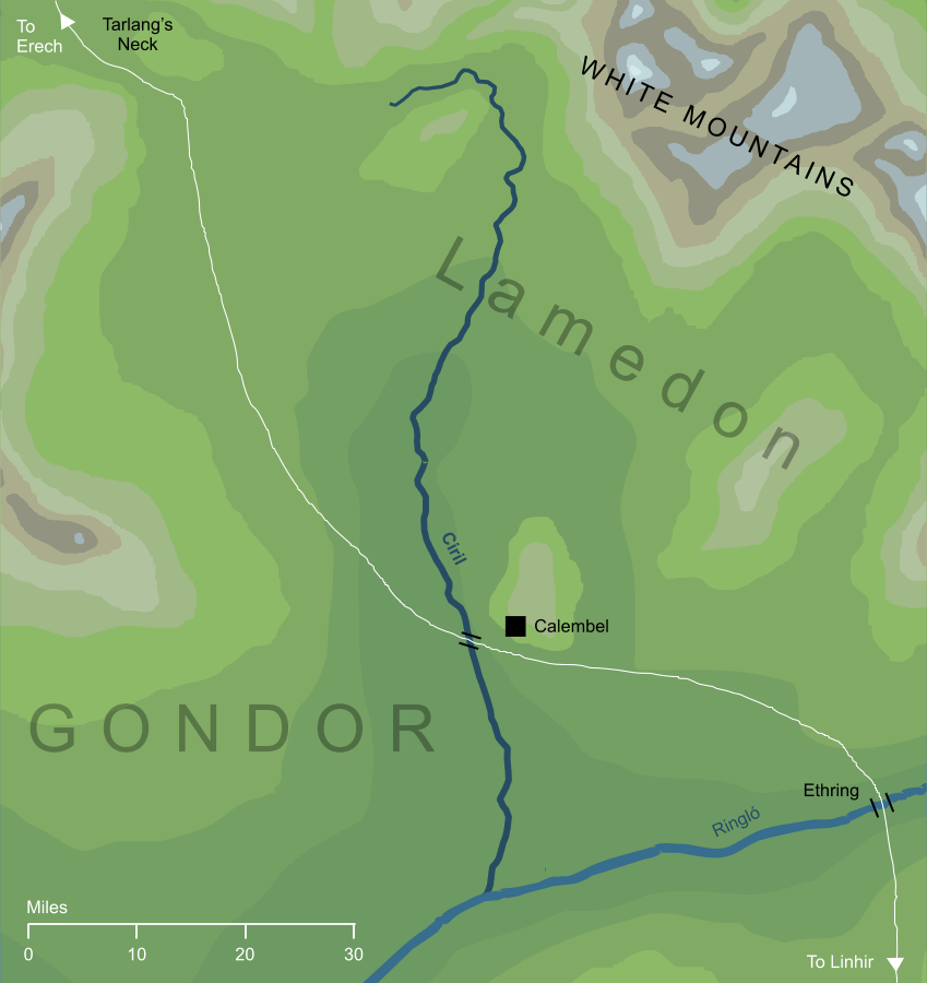 Map of the river Ciril