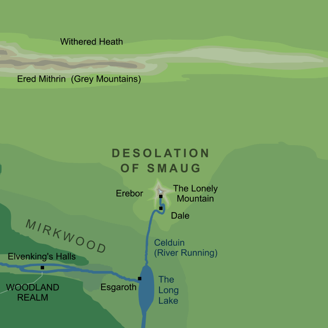 Map of the Desolation of Smaug