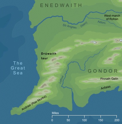 Map of the Drúwaith Iaur