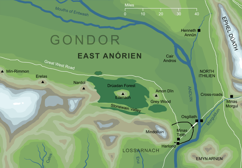 Map of East Anórien