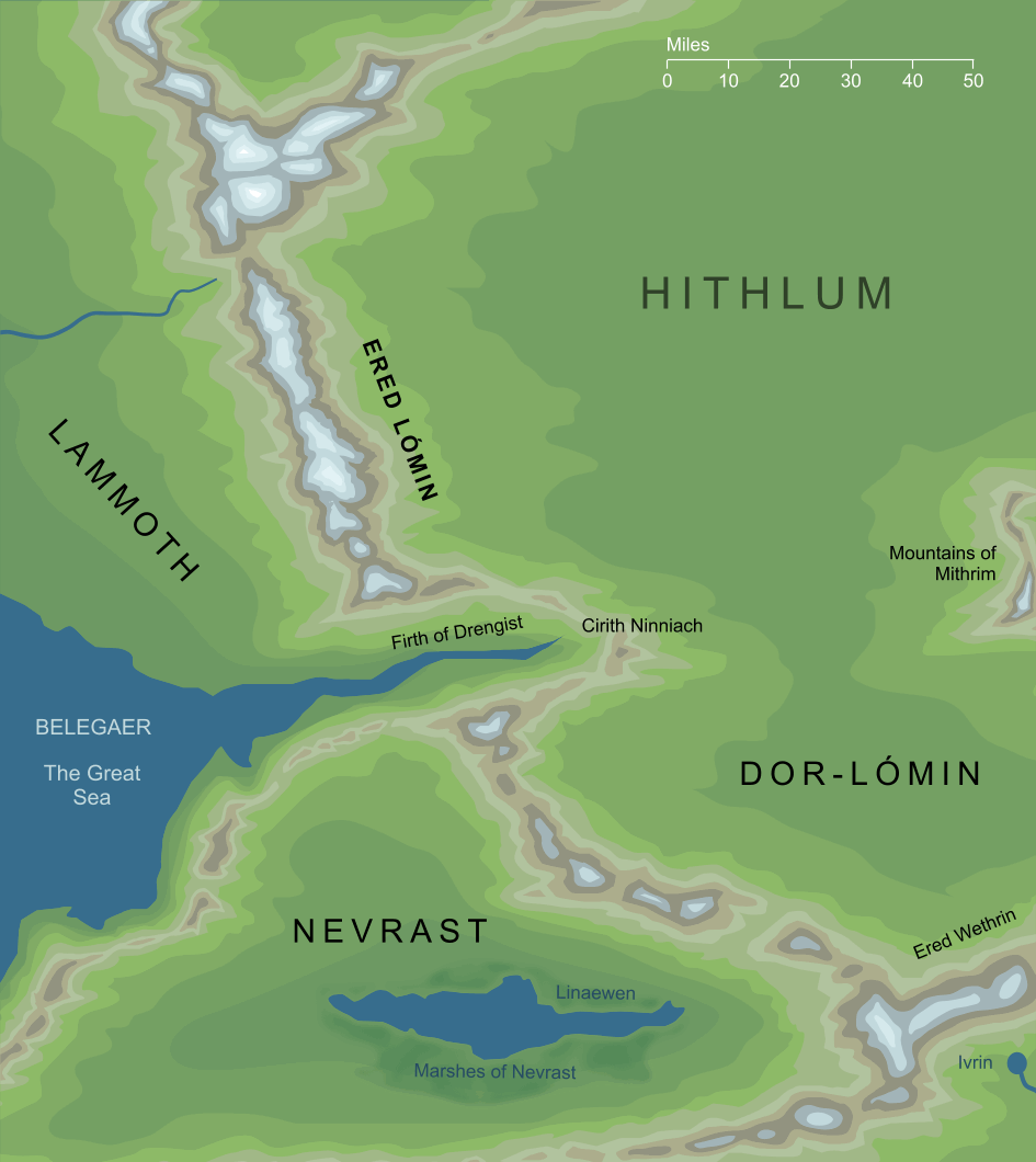 Map of Ered Lómin