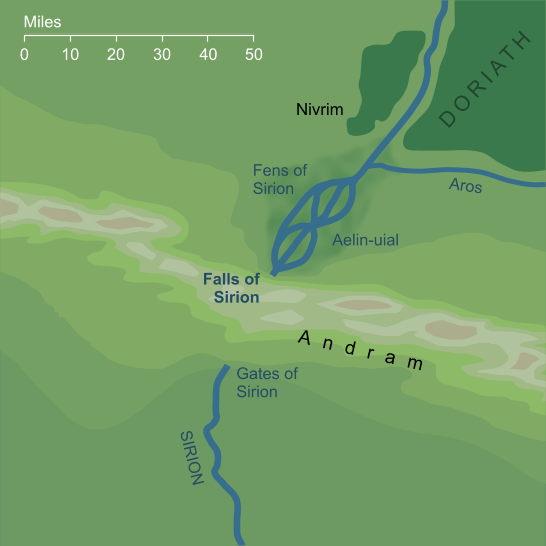 Map of the Falls of Sirion