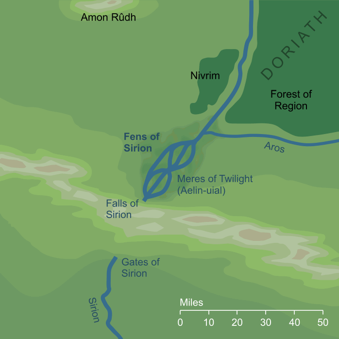 Map of the Fens of Sirion