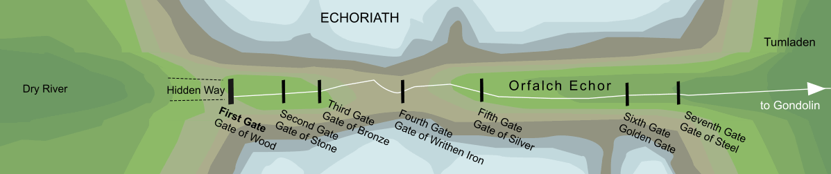 Map of the First Gate of Gondolin