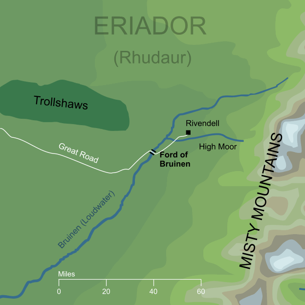 Map of the Ford of Bruinen