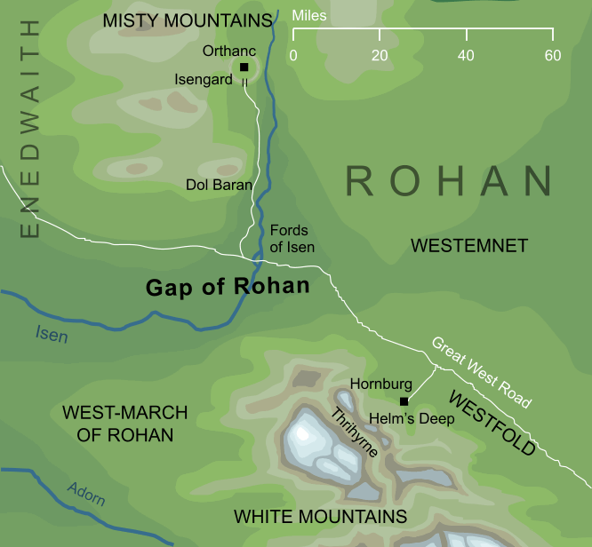 Map of the Gap of Rohan