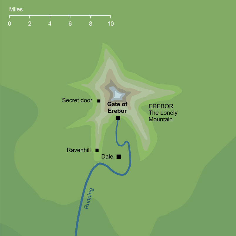 Map of the Gate of Erebor