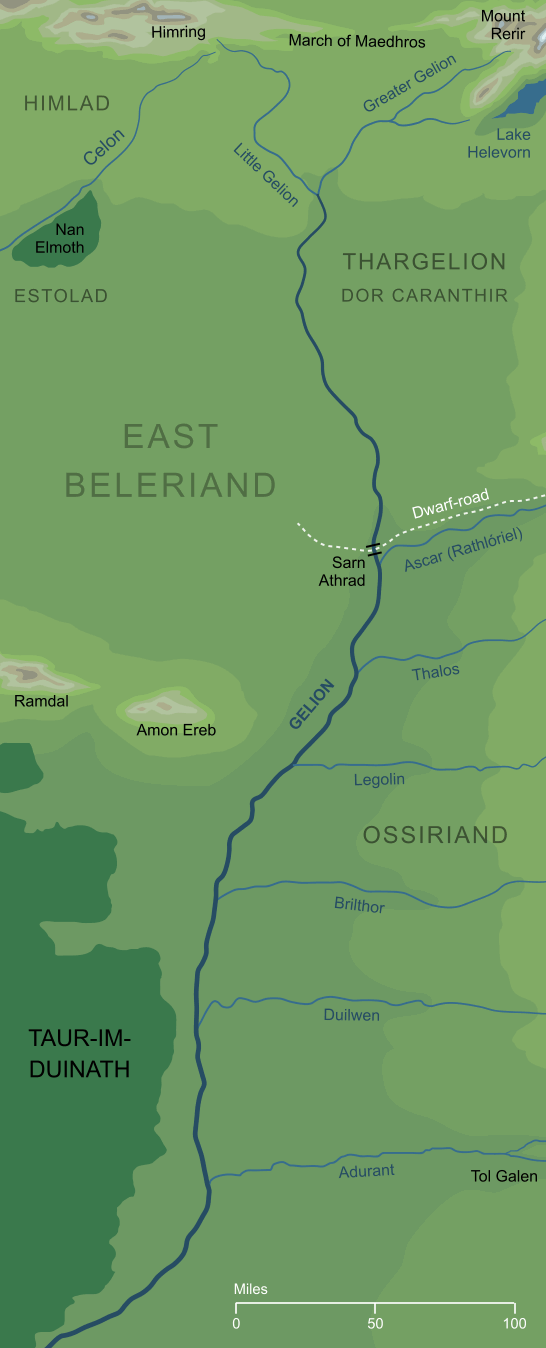 Map of the river Gelion