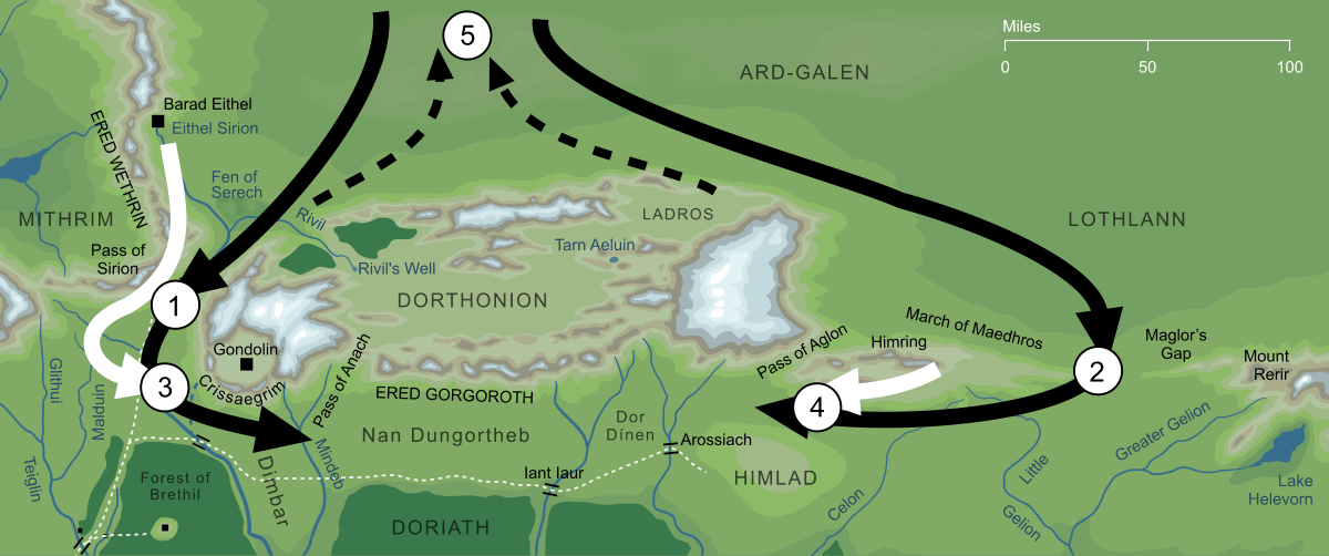 Map of the Glorious Battle, Dagor Aglareb