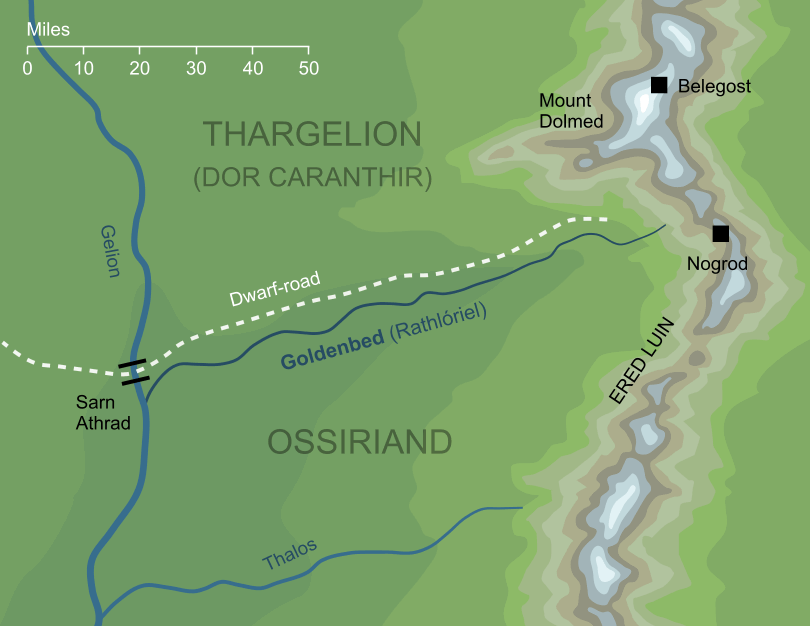 Map of the river Goldenbed