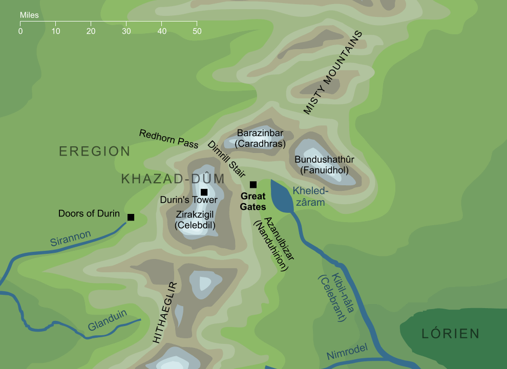 Map of the Great Gates of Khazad-dûm