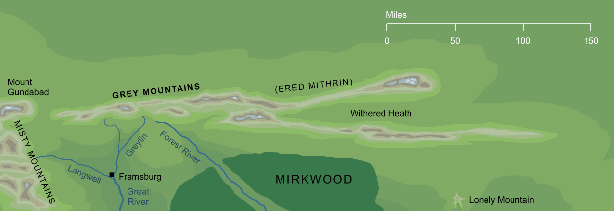 Map of the Grey Mountains