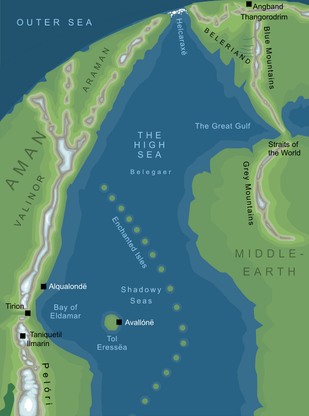 Map of the northern parts of the High Sea