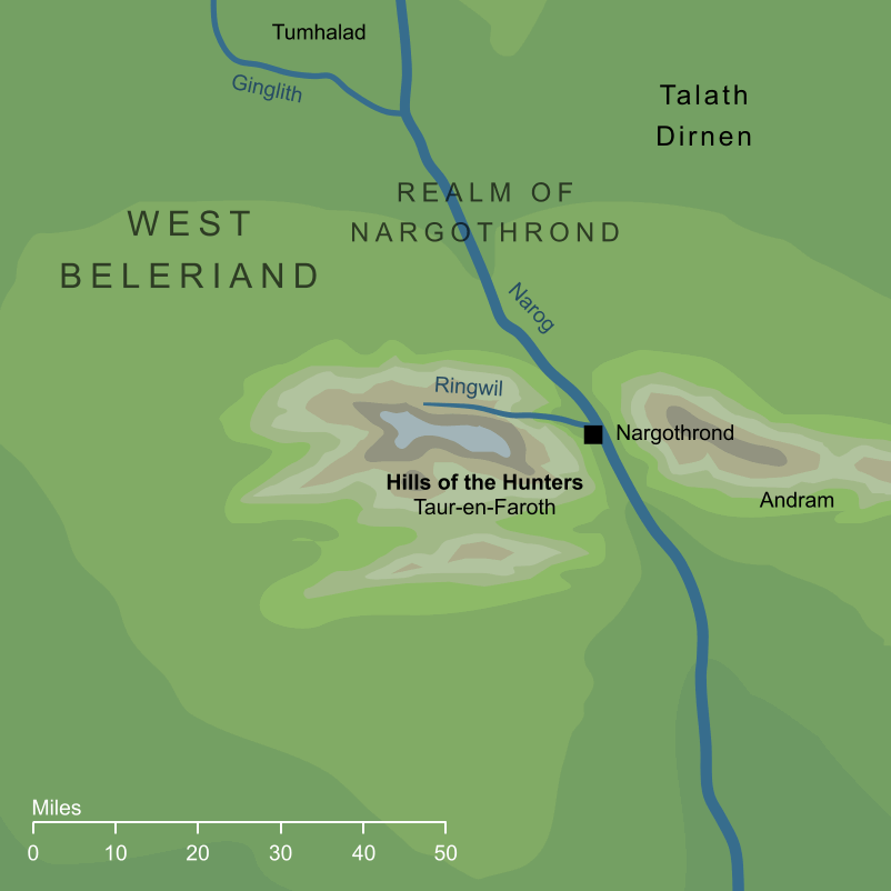 Map of the Hills of the Hunters