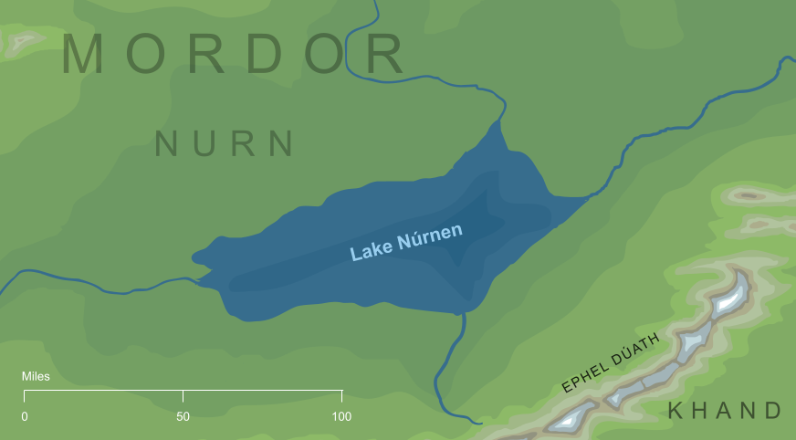 Map of Lake Núrnen