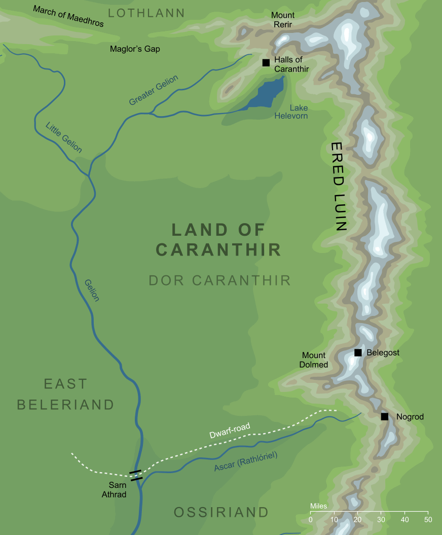 Map of the Land of Caranthir