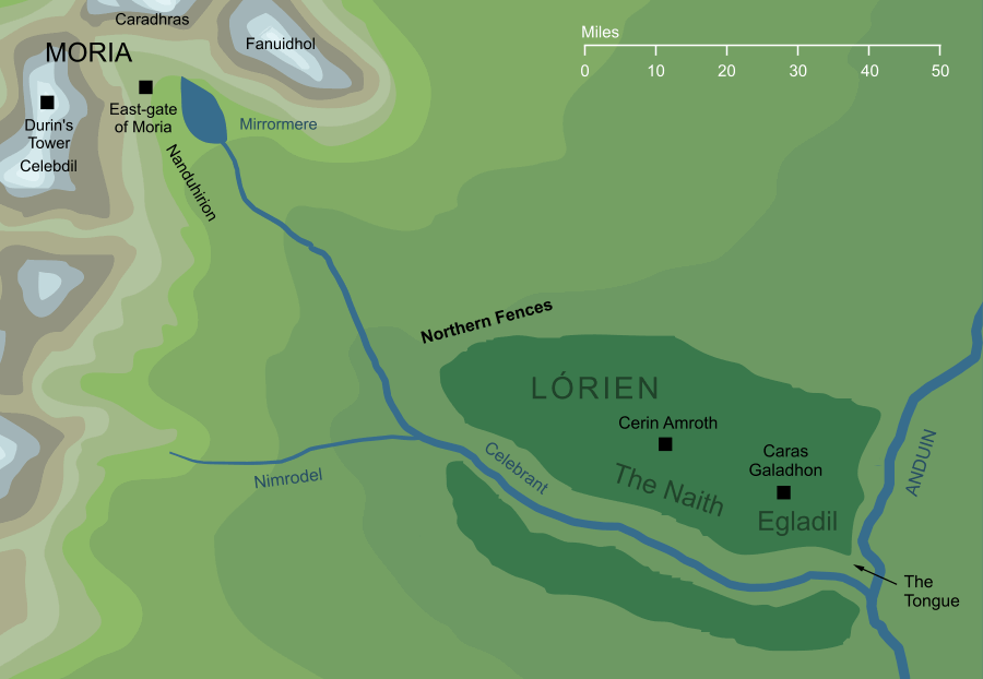 Map of the Northern Fences of Lórien