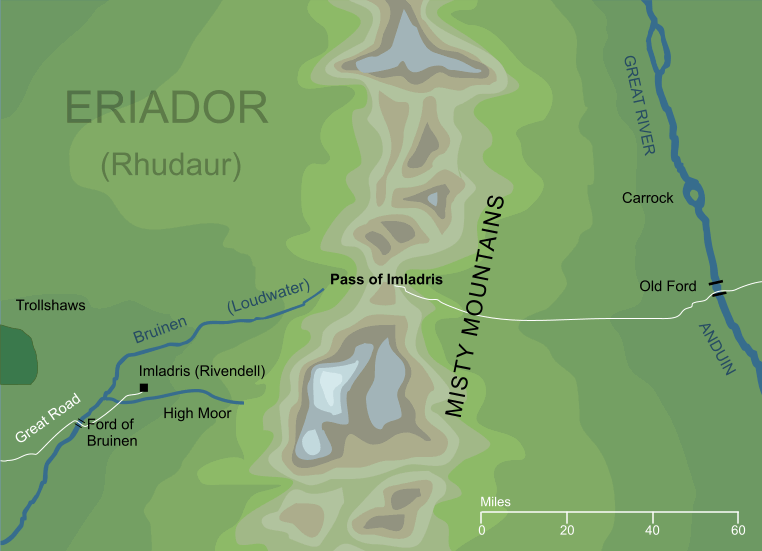 Map of the Pass of Imladris