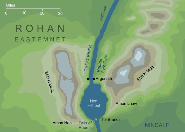 Map of the Rapids of Sarn Gebir