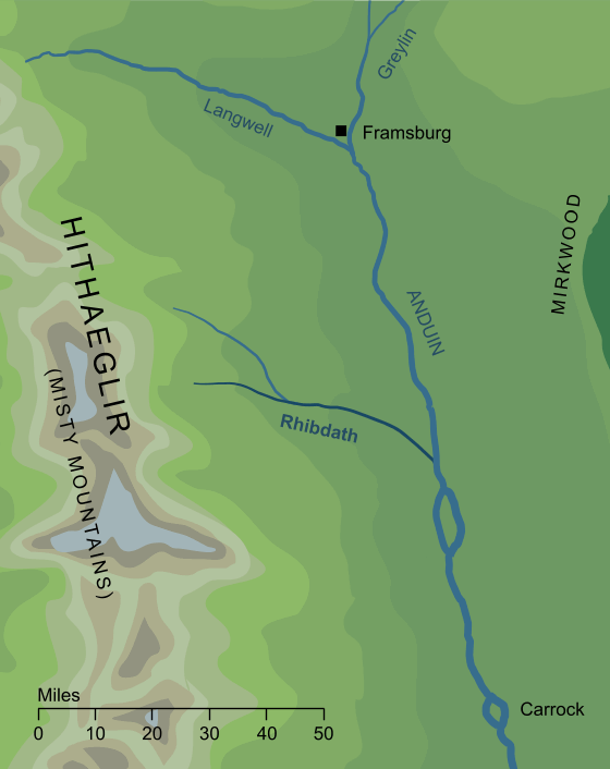 Map of the river Rhibdath