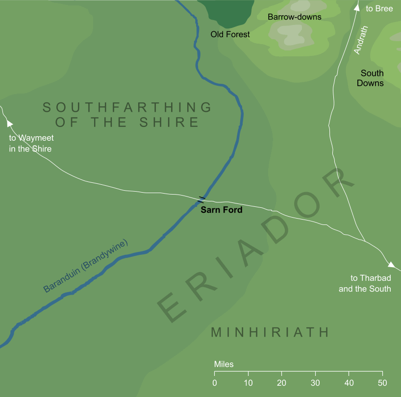 Map of Sarn Ford