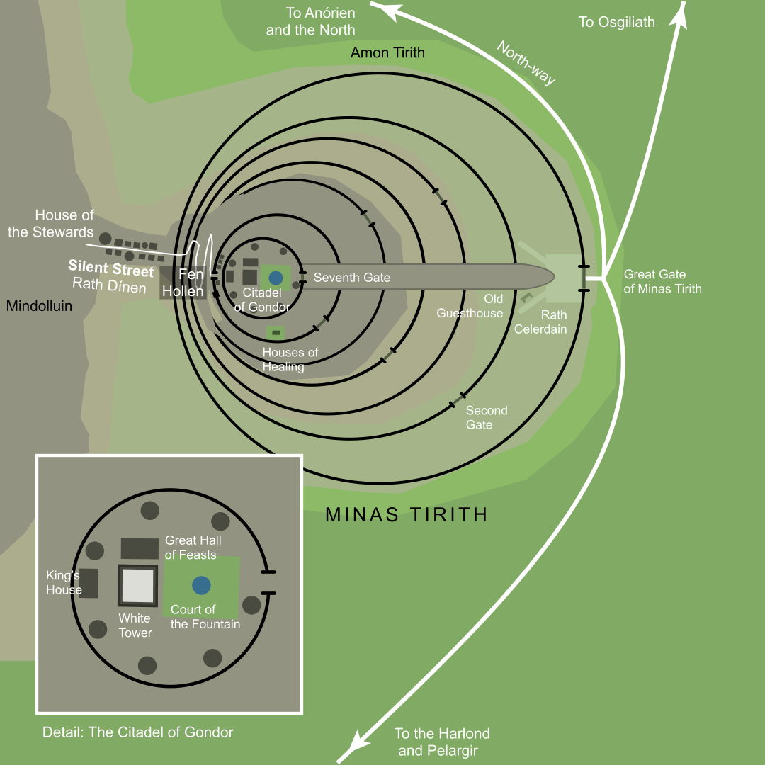 Map of the Silent Street of Minas Tirith