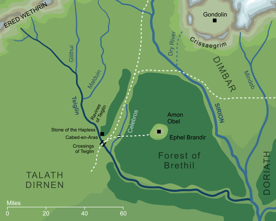 Map of the river Teiglin