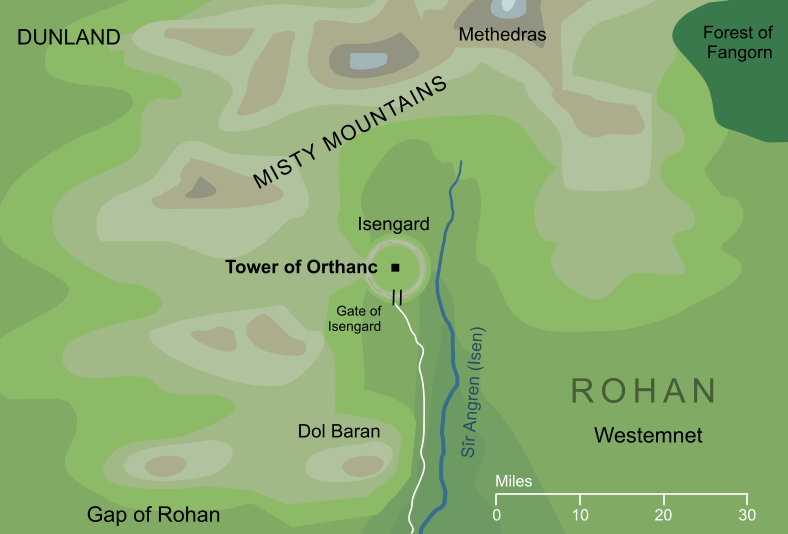 Map of the Tower of Orthanc