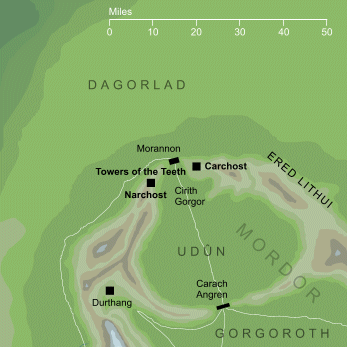 Map of the Towers of the Teeth
