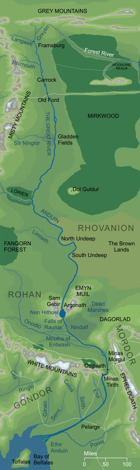 Map of the Vales of Anduin