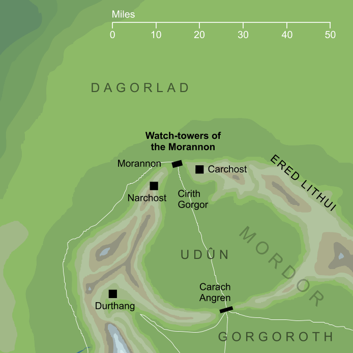 Map of the Watch-towers of the Morannon