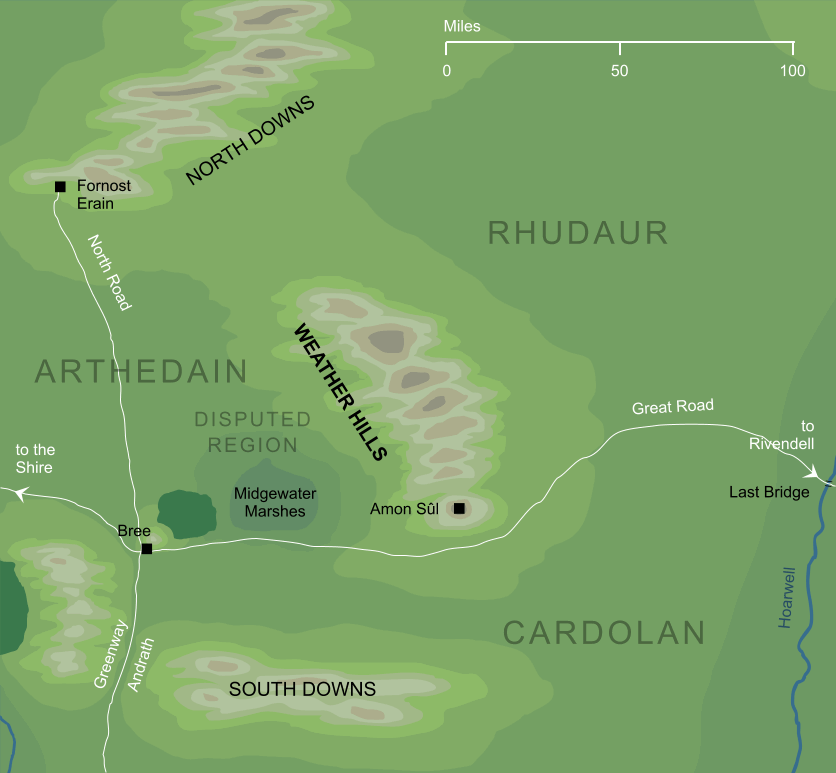Map of the Weather Hills
