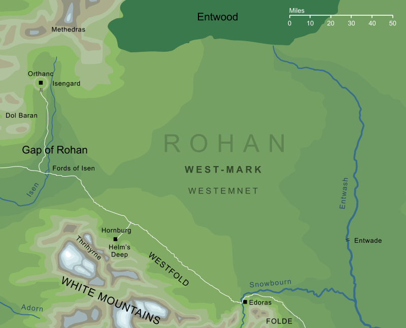 Map of the West-mark of Rohan