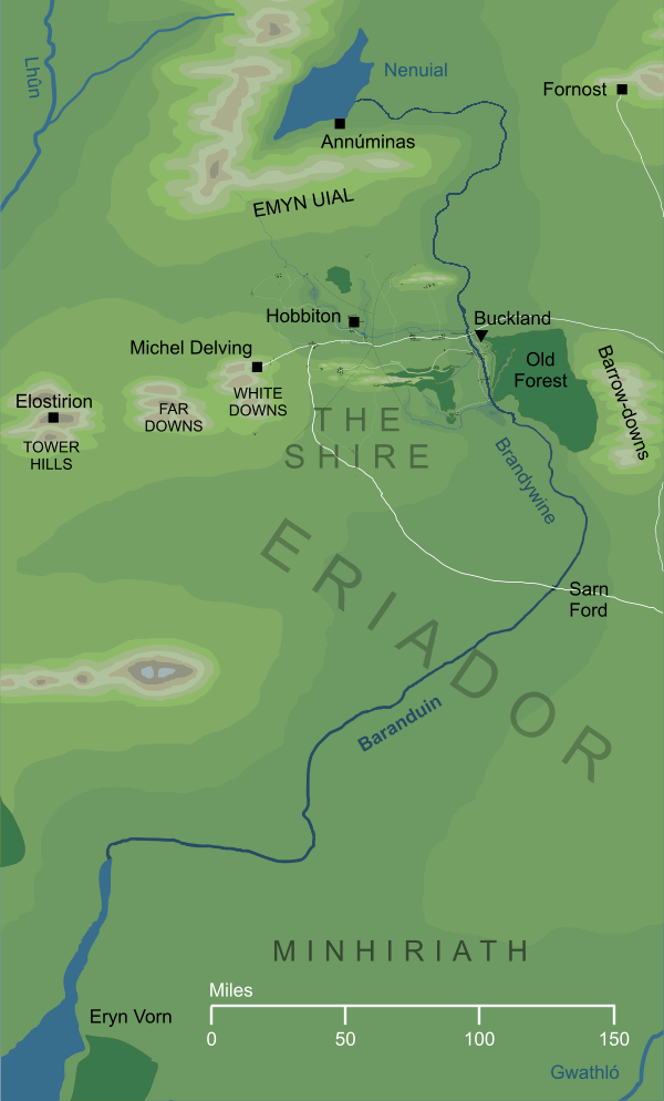 Map of the river Baranduin