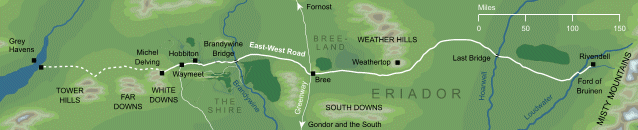 Map of the East-West Road