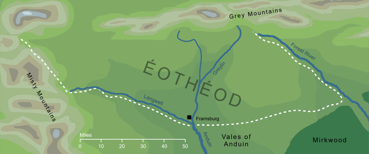 Map of the land of Éothéod