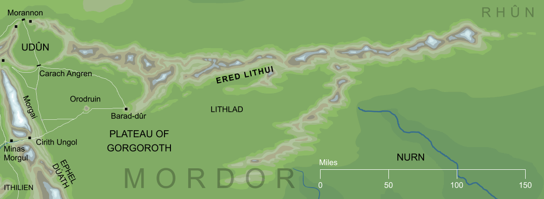 Map of Ered Lithui