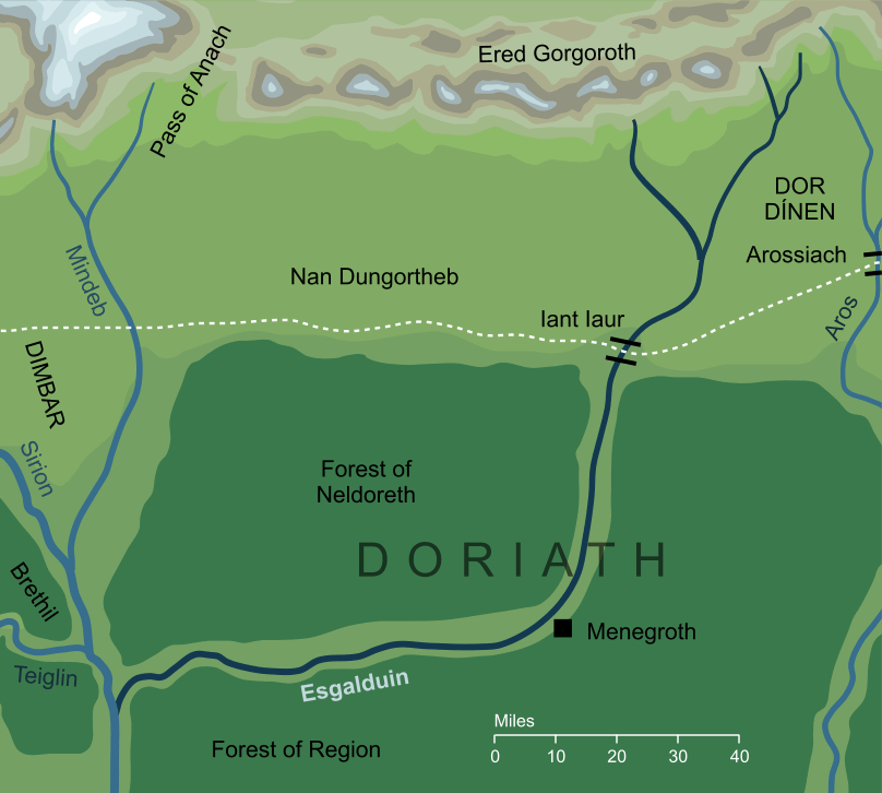 Map of the river Esgalduin