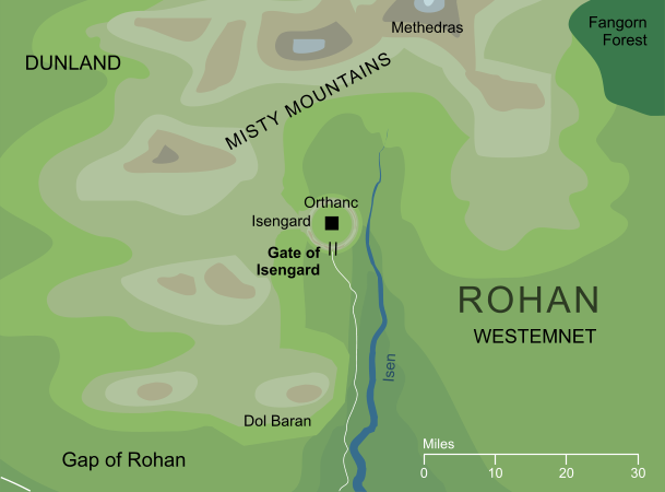 Map of the Gate of Isengard